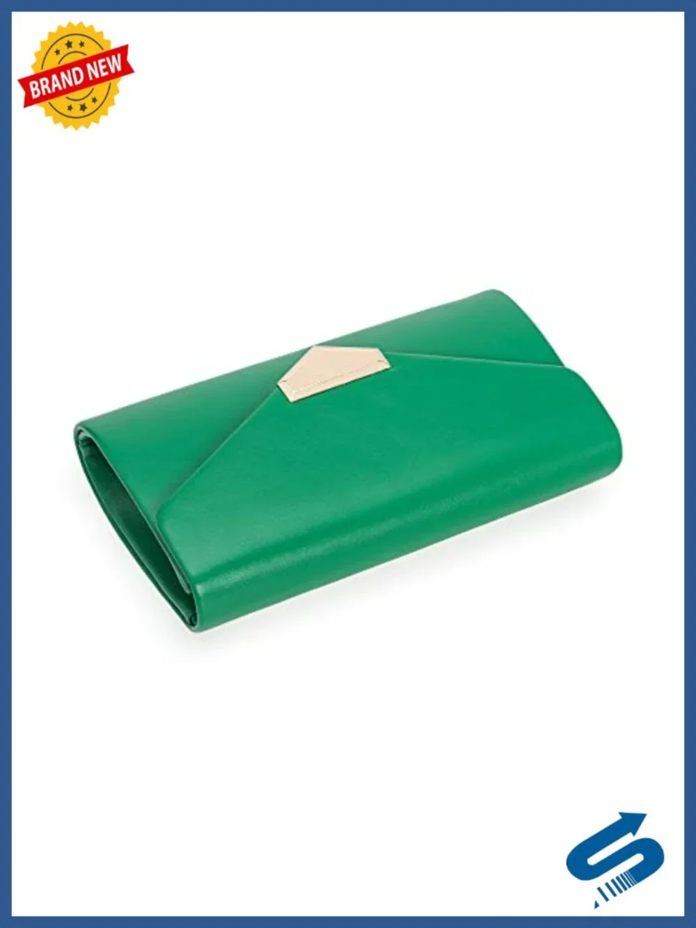 PU Faux Leather Clutch Purse for Women Evening Bag with Chain Strap